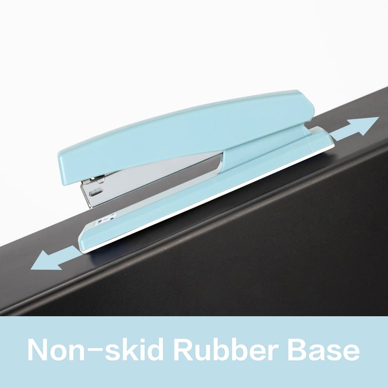 ديلي دباسة ورق، دباسة مكتبية، دباسة مكتبية، سعة 25 ورقة، تتضمن 1000 دبوس ومزيل دبابيس، لون أزرق - Image 5